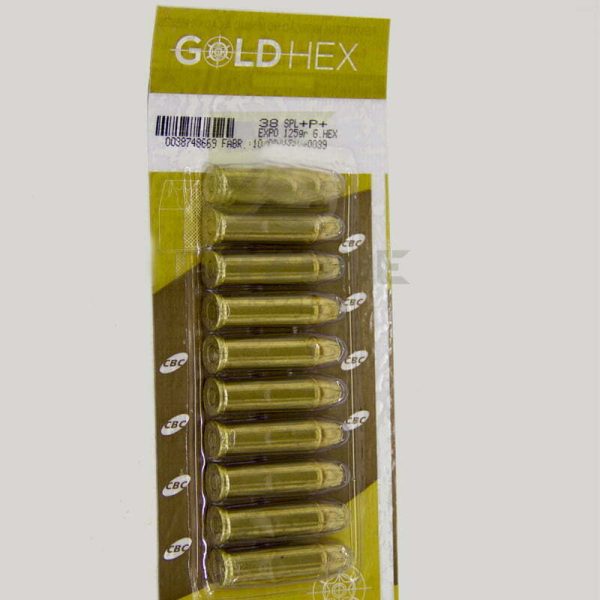 Munição CBC 38 SPL+P+EXPO Gold Hex 125GR