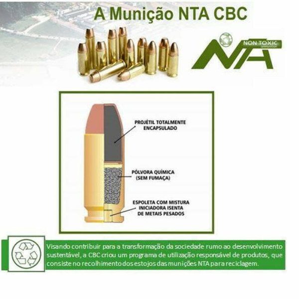 Munição CBC 380 AUTO EOOG 95GR NTA CXT C - Imagem 3